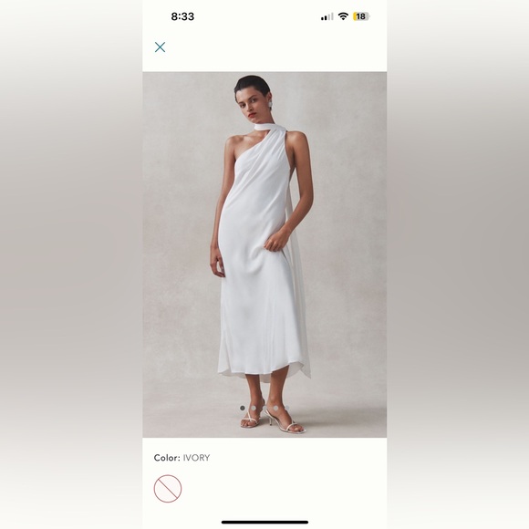 bhldn one-shoulder removable scarf midi dress BHLDN | Dresses | Bhldn One Shoulder Removable Scarf Midi Dress